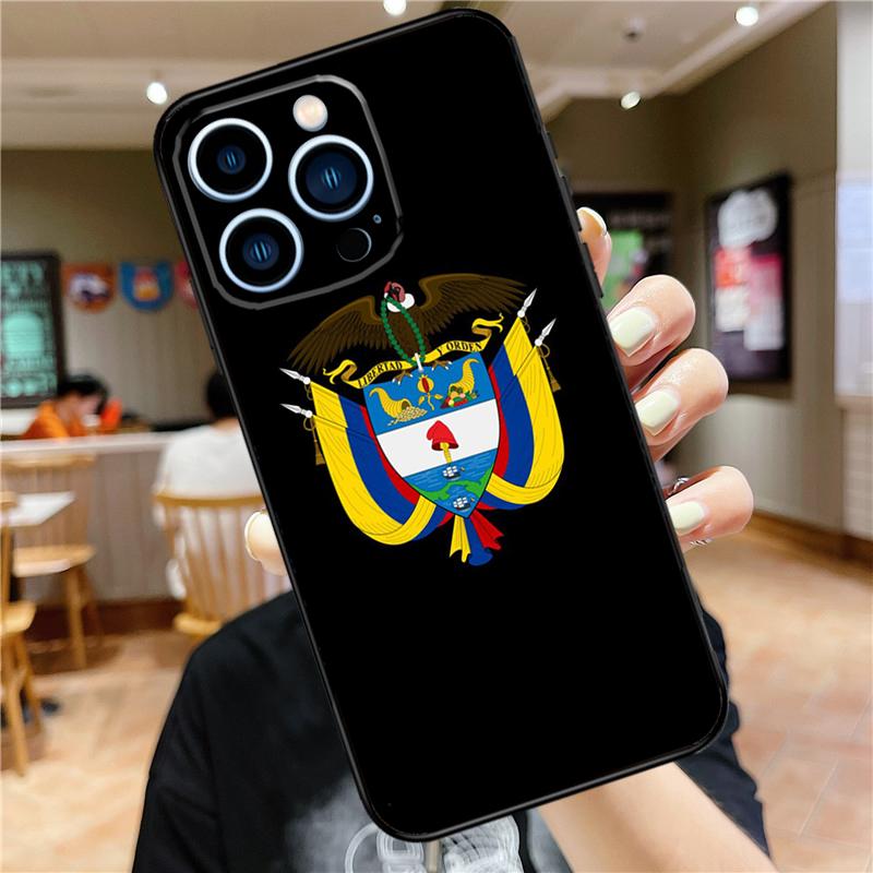 Colombia Flag Case For iPhone 17 16 14 13 12 11 15 Pro Max Mini Plus 16e 17 Air Bumper Cover Accessories