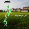 Solar Wind Chimes Lights Waterproof Colorful Slow Flash Hanging Garden Decor Hummingbird