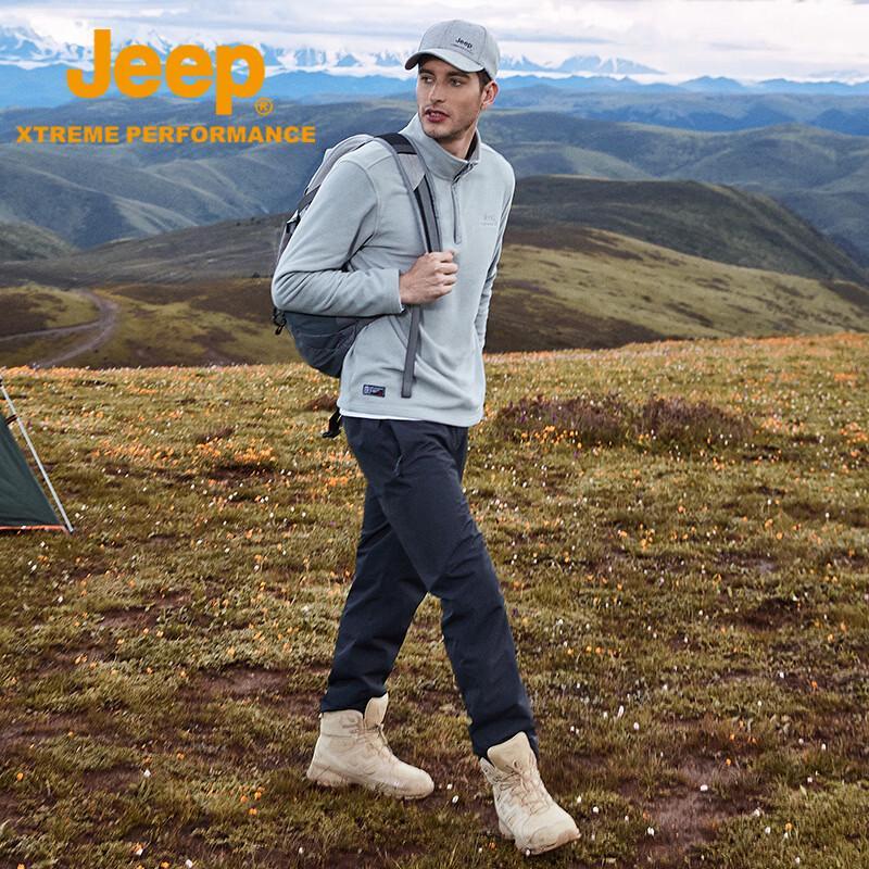 

Jeep Men s Outdoor Thermal Half-Zip Fleece Jacket L
