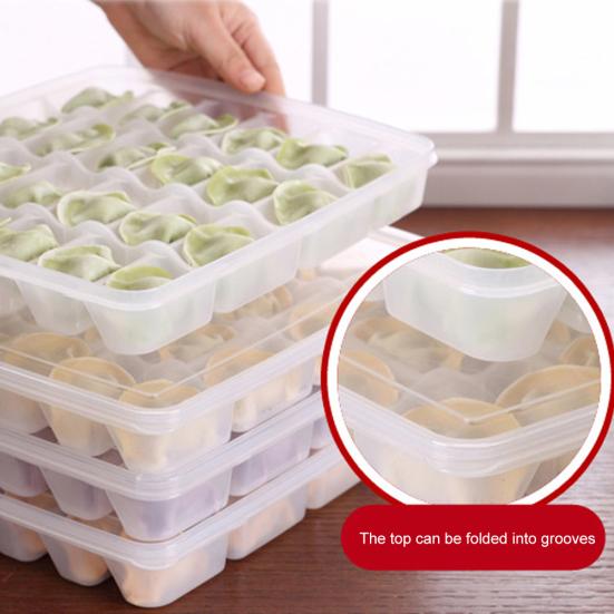 Dumpling Frozen Box Case Refrigerator Storage Organizer Food Crisper Container