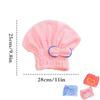 3Pcs Coral Fleece Hair Drying Caps - Absorbent Quick-Dry Spa Caps with Cute Bow Design, Soft Comfortable Hair Wrap for Daily Use