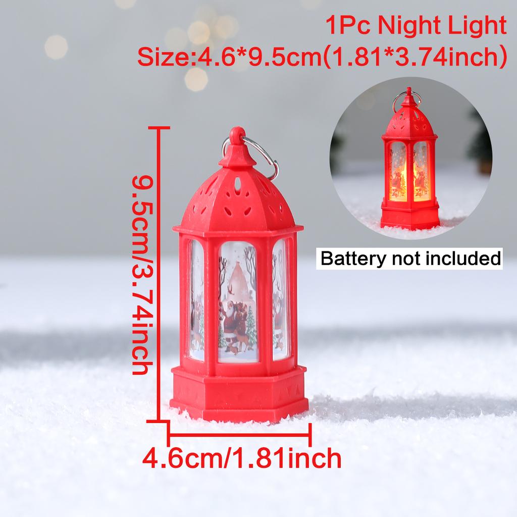 Christmas Lantern Light Ornament Merry Christmas Decorations for Home 2025 Navidad Christmas Tree Decor Xmas Gift New Year 2025