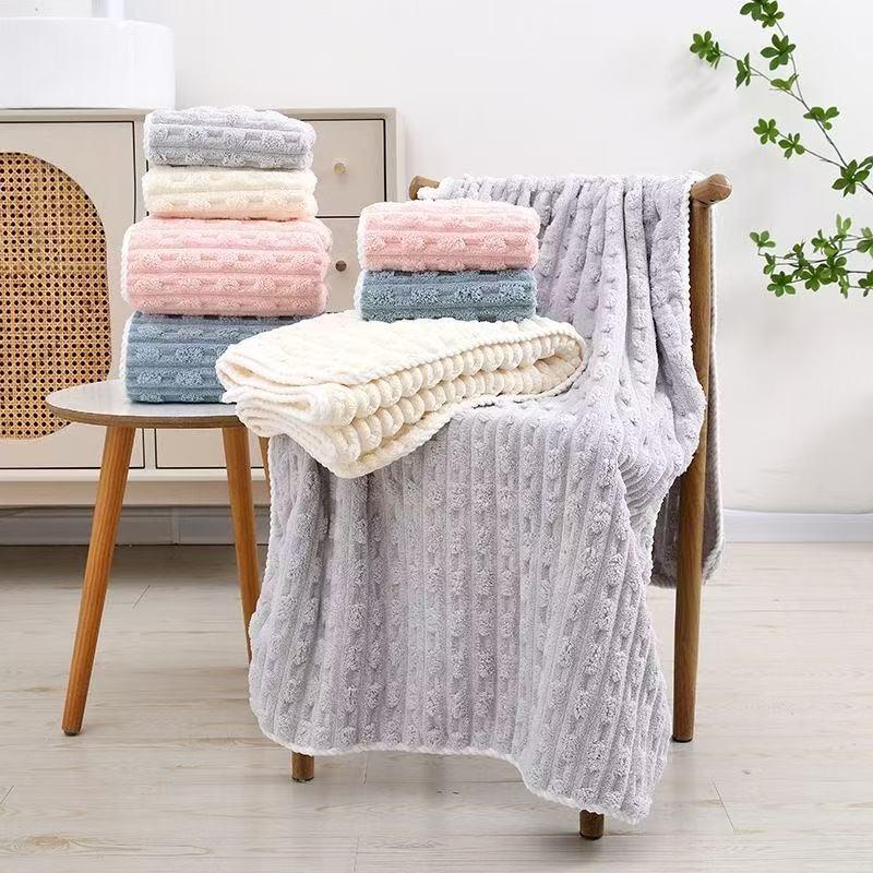 Bamboo Coral Velvet Face Wash Towel - Absorbent, Lint-Free, Thick, Household Use