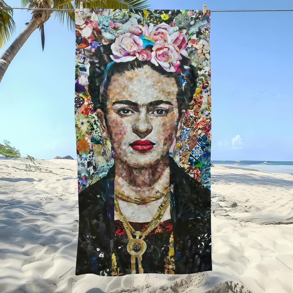 Handdoek Strand Sneldrogend Zwembad Kamperen K-KahloS-ES Kunst Handdoeken Reizen F-FridaS-ES Zacht Cadeau Sportschool Douche Sport