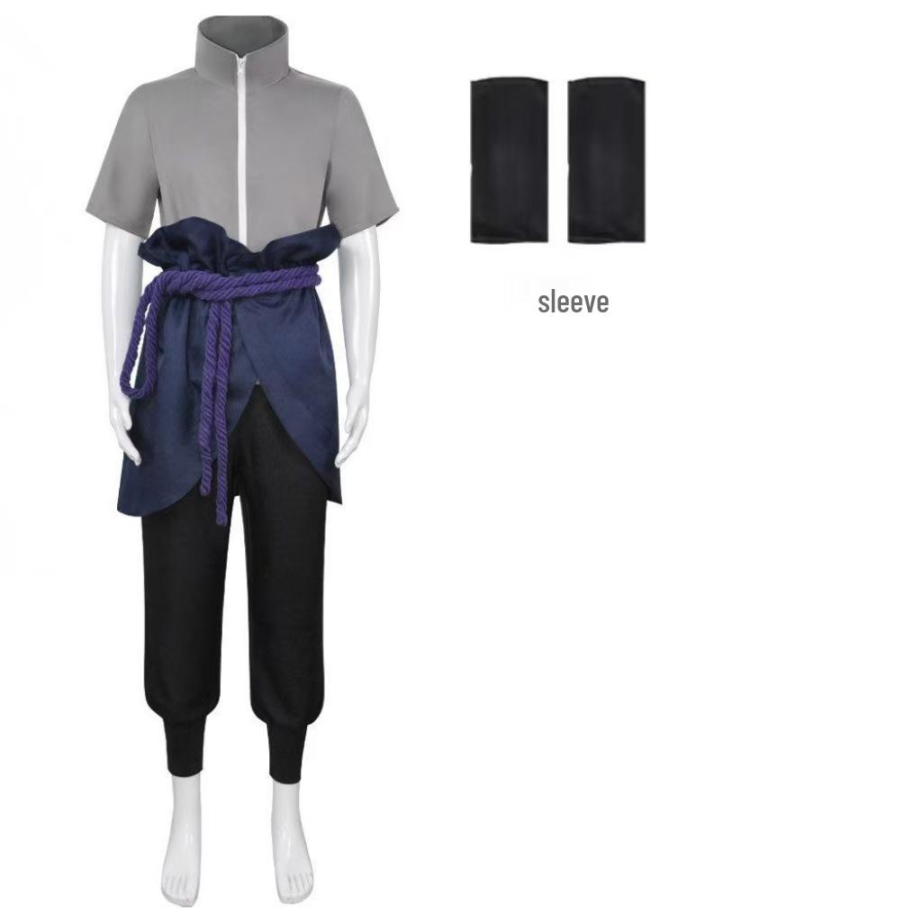 

Sasuke Uchiha Anime Cosplay Costume - Naruto Halloween Outfit M
