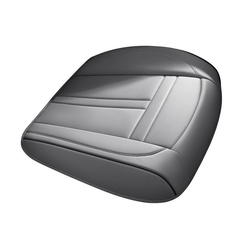 Car Seat Protector Mat Nappa Leather Anti-Slip and Full Wrap Front Bottom Car Seat Cushion Cover Driver Car Seat Cover