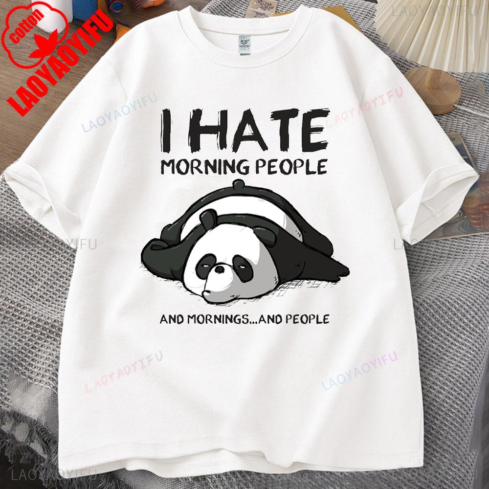 ZX Tee Vintage I Hate Mornings Premium T-Shirt Retro Cartoon T-Shirt Vintage 90s Tee Comfortable Personality for Outdoor Enthusiasts