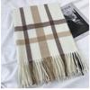 Scarf Women's Winter New Plaid Printing Tassel Imitation Cashmere Scarf Fashion Warm Shawl Scarf