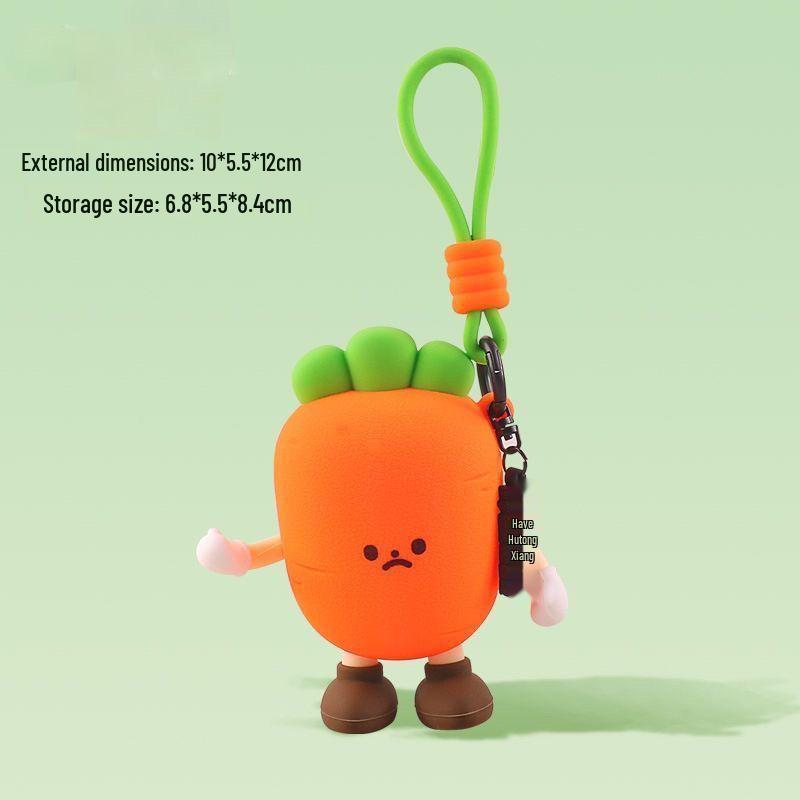 Cute Silicone Vegetable Coin Purse: Shiitake Mushroom & Potato Design for Earphone and Key Storage