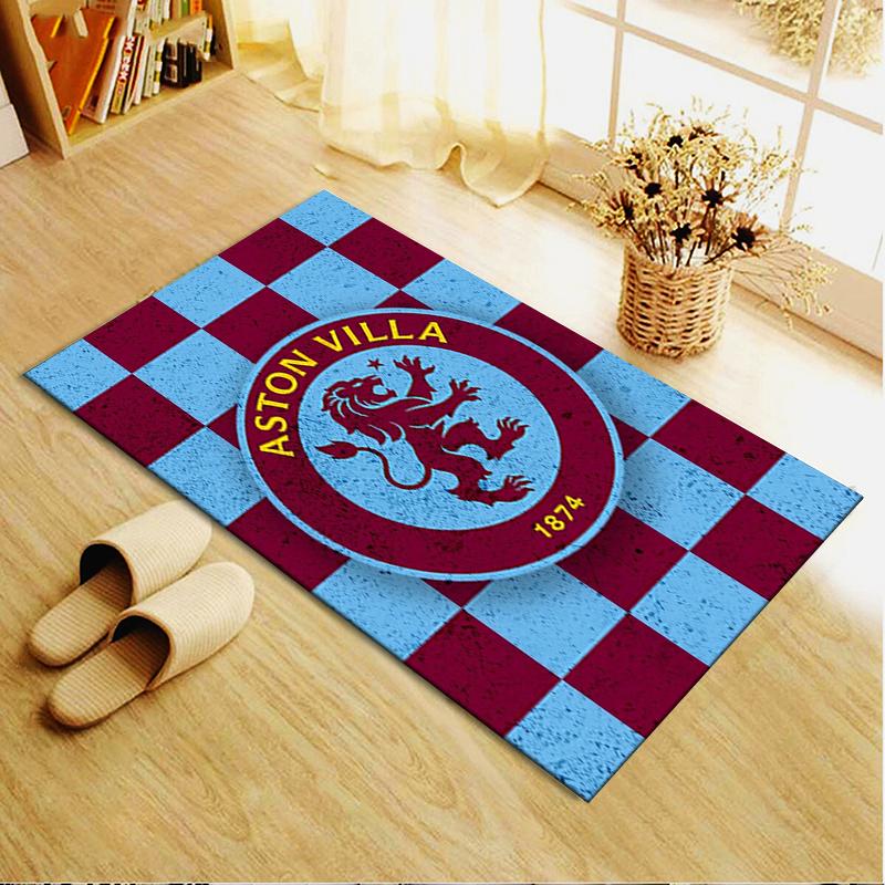 Tappeto Aston Villa per Soggiorno Camera da Letto Casa Decorazione Divano, Tappetino Antiscivolo per Giochi Bambini