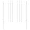 Clôture de jardin vidaXL avec pointe de lance blanche 3,4x1,5 m en acier 3334042