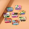 Fashion Flower Cassette Radio Tapes Enamel Brooch Retro Pride Badge Pin Women Men Hats Bags Lapel Decoration Gift Accessories