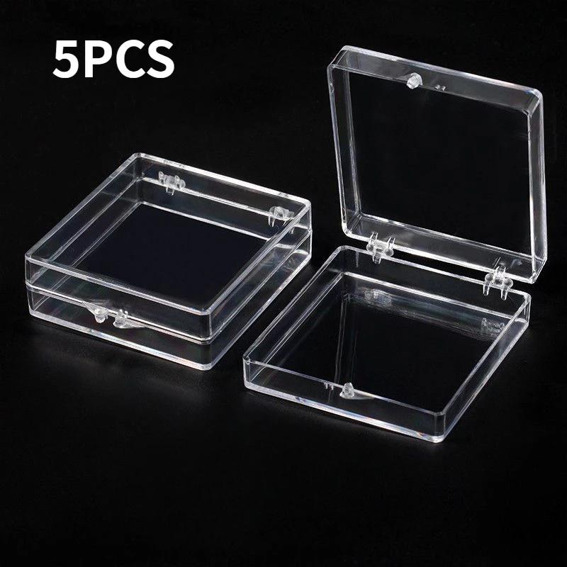 1/5 Stück Rüstung tragen transparente Aufbewahrungsbox Anime Spiel Abzeichen Aufbewahrungs-Displaybox Acryl Staub Quadratische Aufbewahrungsbox