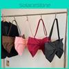 Korean Style Large Capacity Crossbody Bag With Bow Decor For Casual Outings