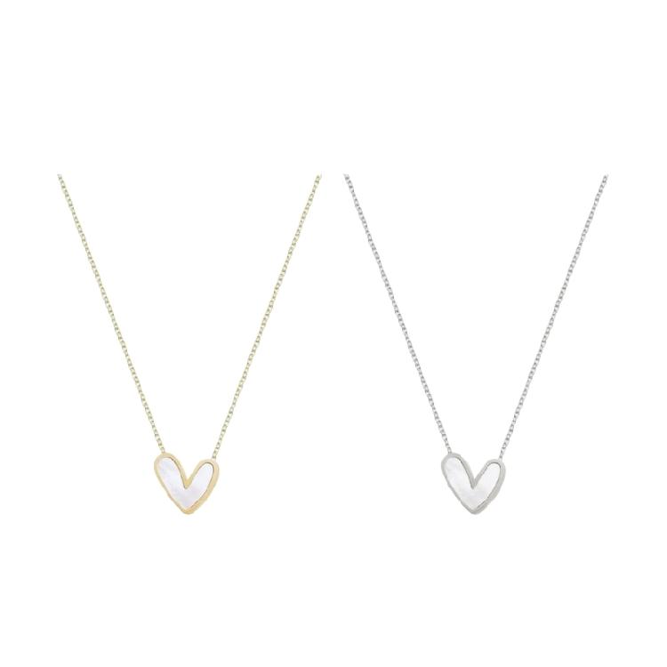 Fashionable Gold/Silver Heart Necklace Titaniums Steel Clavicle Chain Adjustable Length Choker Fashionable Women Jewelry