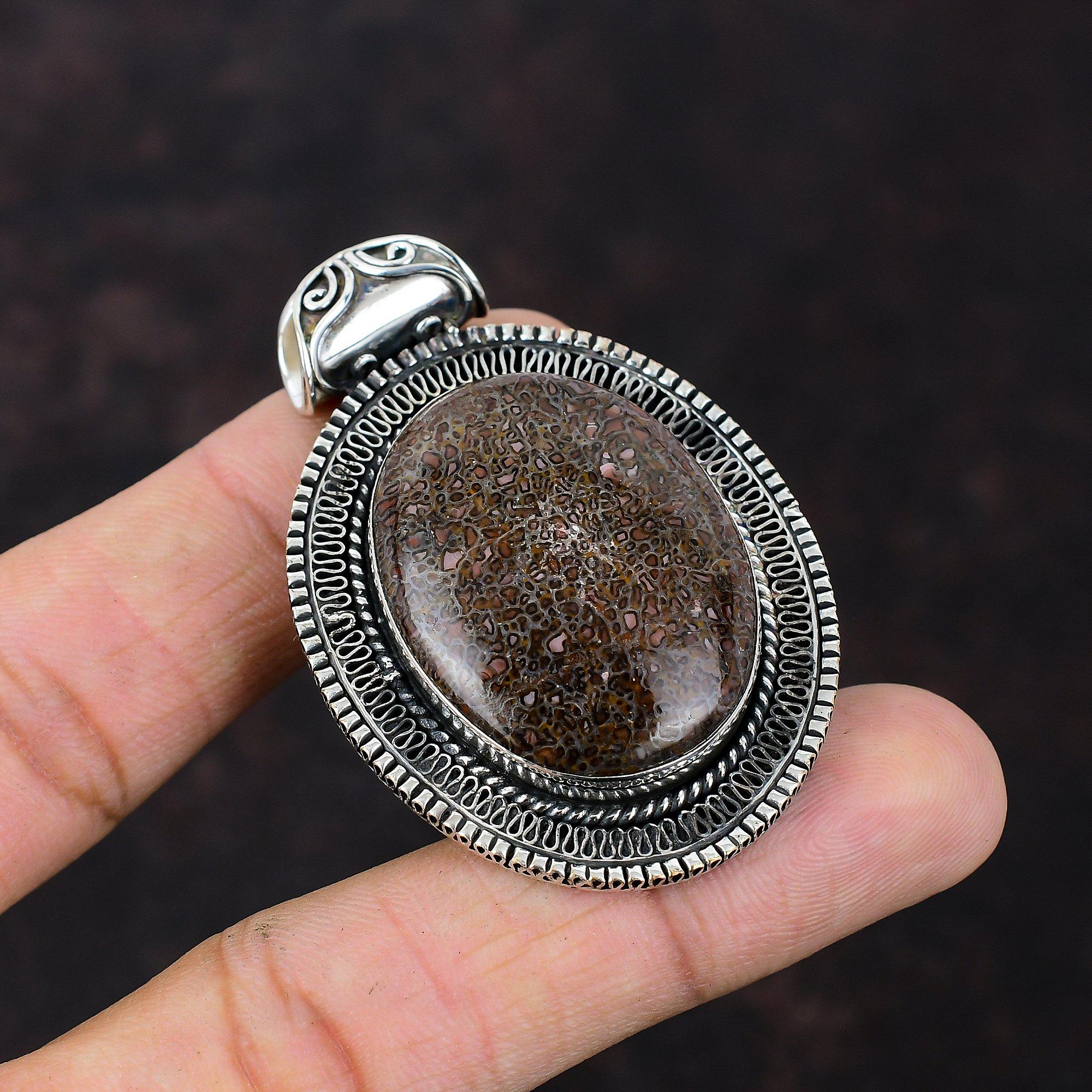 

Подвеска из кости динозавра, винтажная подвеска, ювелирные изделия из драгоценных камней, подвеска из стерлингового серебра 925 пробы, элегантная подвеска ручной работы, подарок для мамы, дизайнерская подвеска