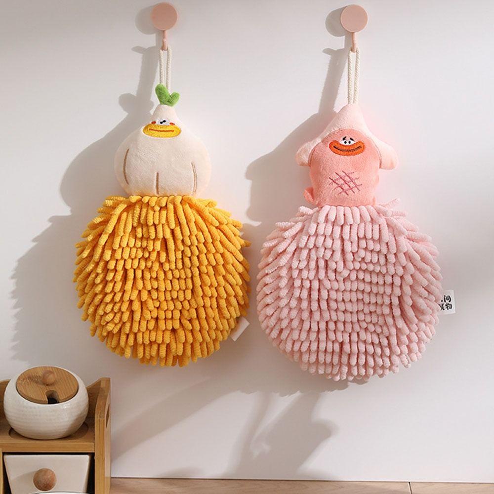Soft Vegetable Shape Handkerchief Vegetable shape Hand Dishcloth Cute Chenille Hand Towel  Bathroom