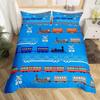 Tog Sengetøy Sett Kjøretøy Dynetrekk for Gutter Barn Tenåringer Soveromsdekor Trykt Dynetrekk Sett