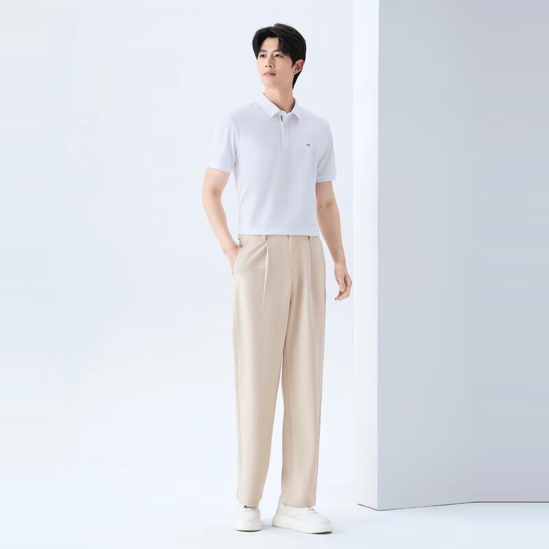 Septwolves Men's Wide-Leg Wrinkle-Resistant Casual Trousers