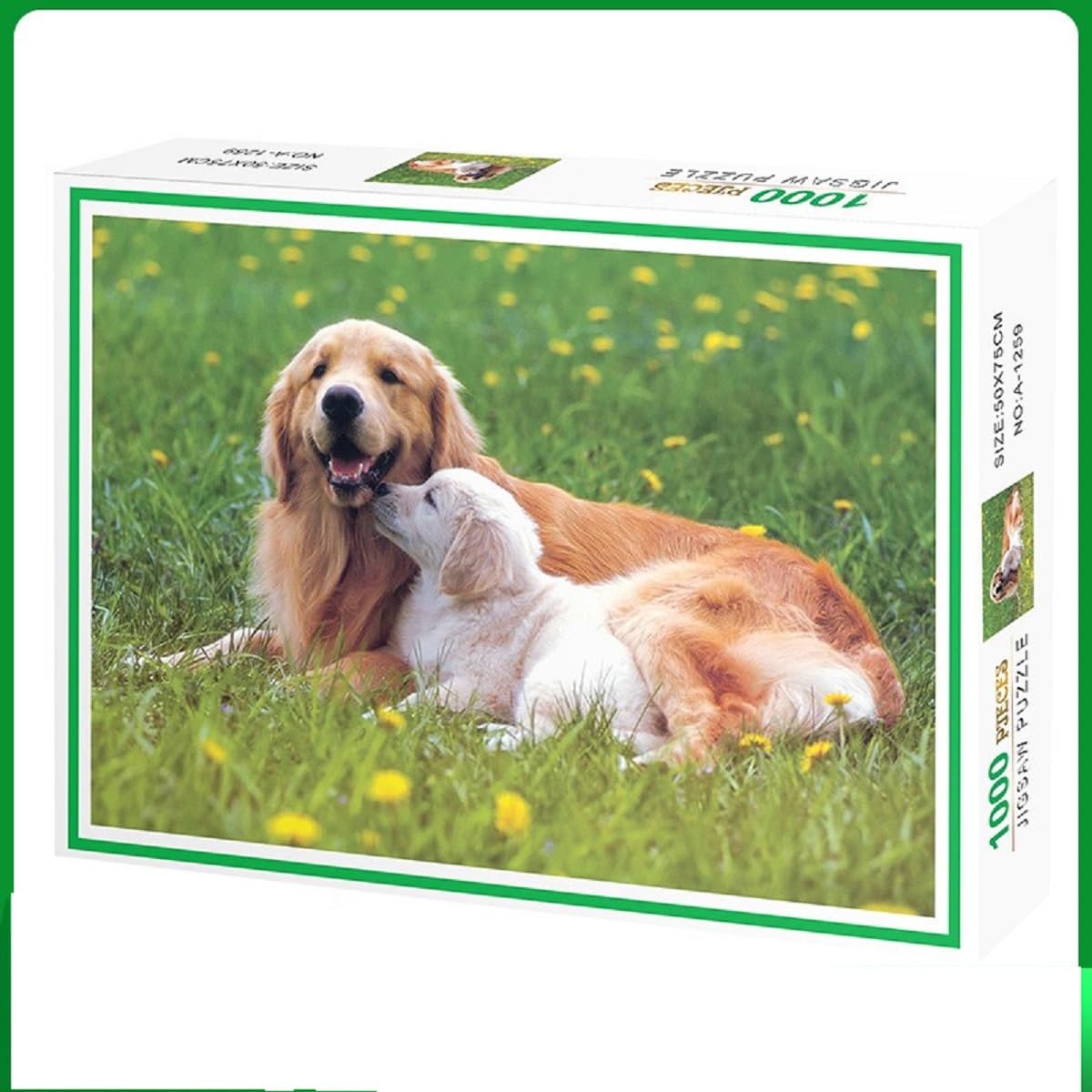 

1000-Piece Jigsaw Puzzle: Golden Retriever Parent and Child, 70x50cm, Intellectual Puzzle, Gift, Birthday, Christmas, Stylish Interior