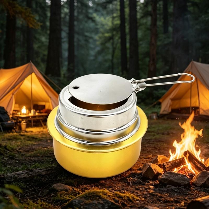 Fuels Fires Extinguishing Cover Stainless Steel Windproofed Flame Cover For Alcohols Stove With Heat Resistant Handle