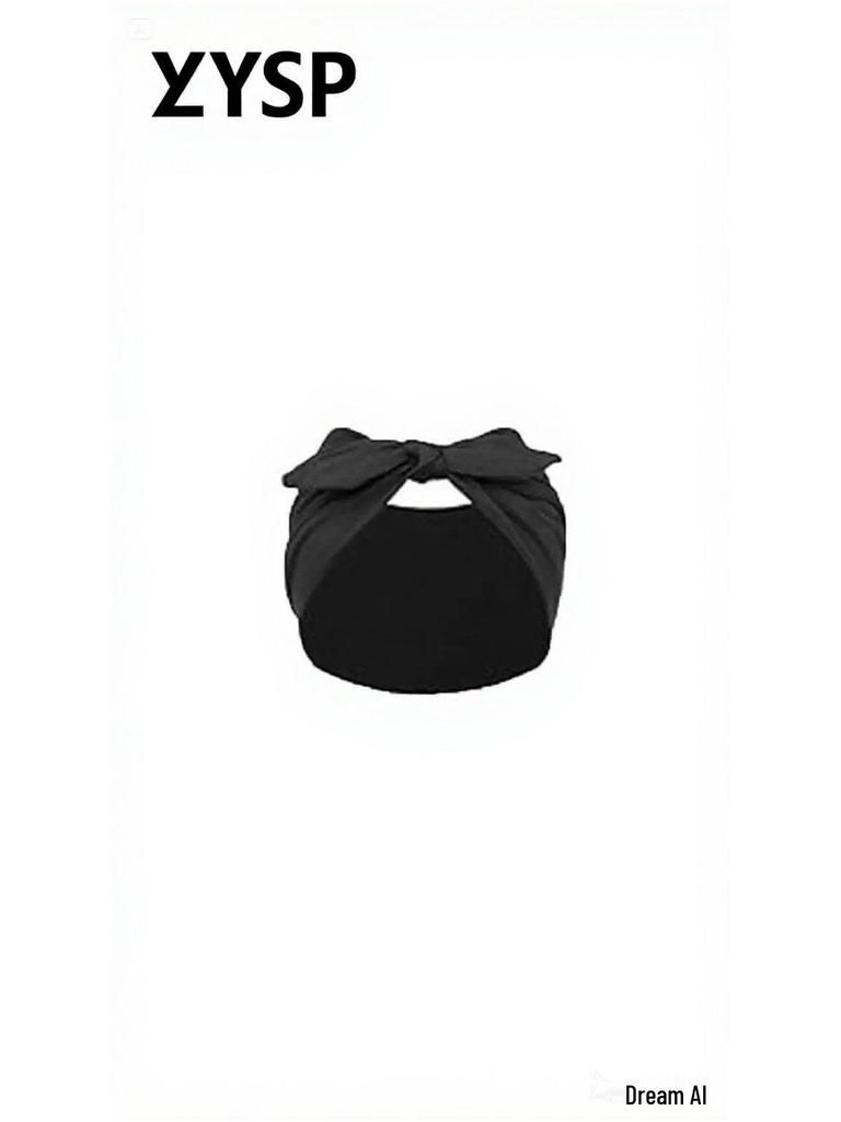 Solid Color Bow Headband for Sports, Fashion & Makeup