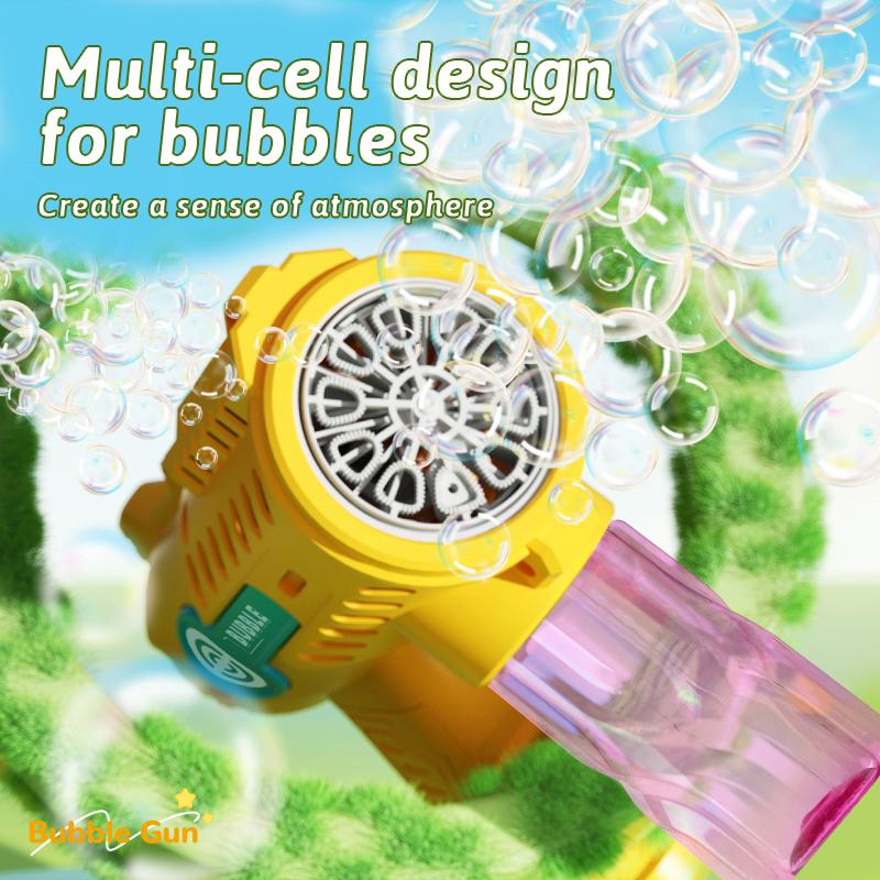 Bubble Children's Toy Small Steel Cannon Fully Automatic Bubble Blowing Outdoor Bubble Gun Without Battery Bubble Water