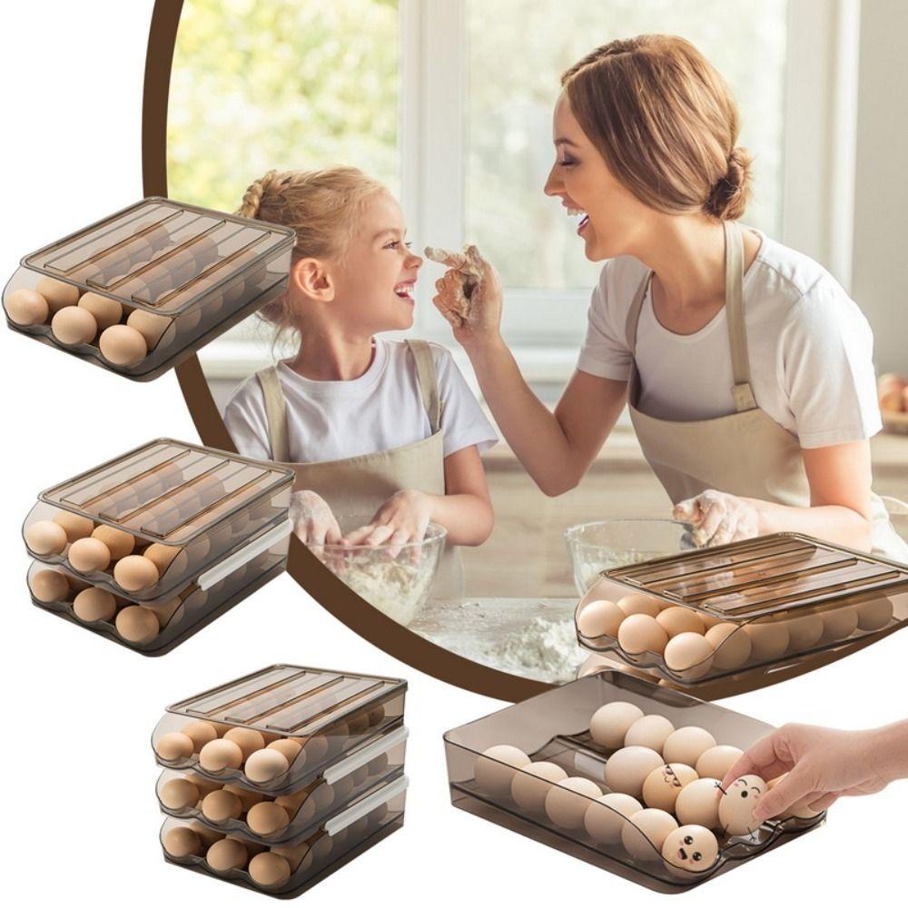 

Штабелируемая коробка для хранения яиц, пластиковый холодильник, коробка для хранения свежести, портативная корзина для яиц, кухонные органайзеры