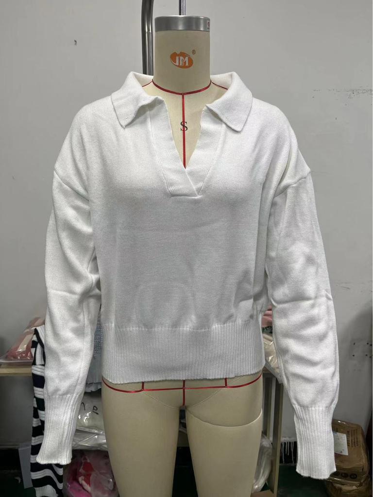 2024 Women's Trendy Solid Color Versatile Loose Casual Sweater