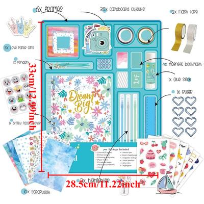 DIY Journal Kit for Girls Art Crafts Set for Tween Teenage Kids Scrapbook Diary Supplies Toy Set Birthday Christmas Gift