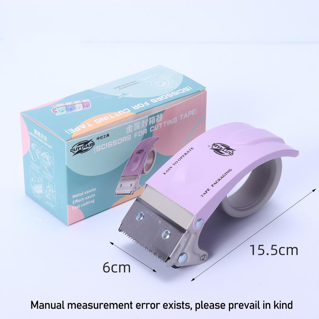 5cm/6cm Shipping Tape Slitter Metal Tape Dispenser Handheld Tape Cutter Ideal for Moving, Mailing, Box Sealing, and Shipping