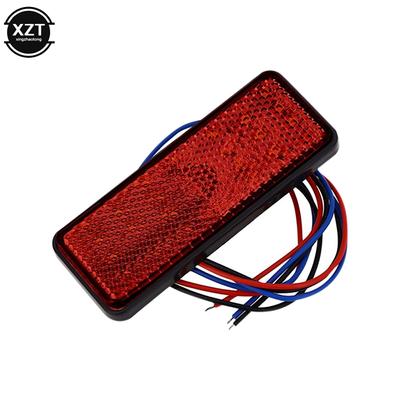 12V 24LED Rectangle Motorcycle Reflector Tail Brake Turn Signal Light Lamp Car/ATV LED Reflectors/Truck Side Warning Lights