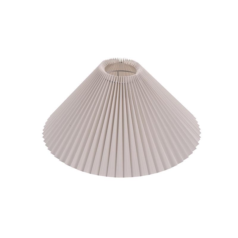Pleated Cloth Lampshade Accessory for Desk and Floor Lamps, Inclined Height 240mm, Bottom Opening 410mm
