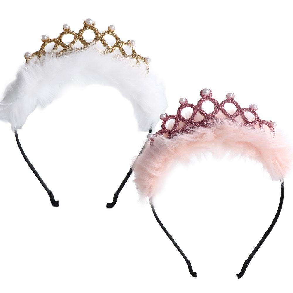 Festival Gift Cute Kids Plush Crown Children Hair Hoop Headband Hair Band Birthday Headwear