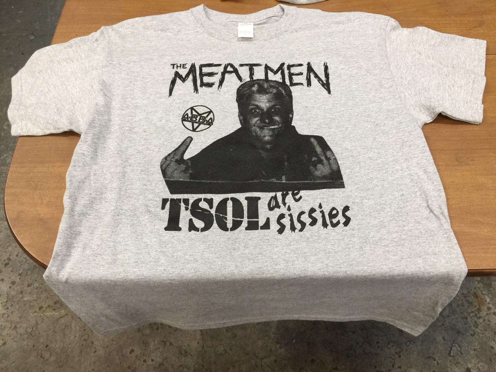 Meatmen Shirt TSOL germs gbh kbd bad brains negative approach punk ssd XL
