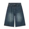 STREETRICH Korean Style Vintage Men's Jeans Summer Loose Male Wide Leg Knee Length Shorts New Washed Fashion Short Denim Pants