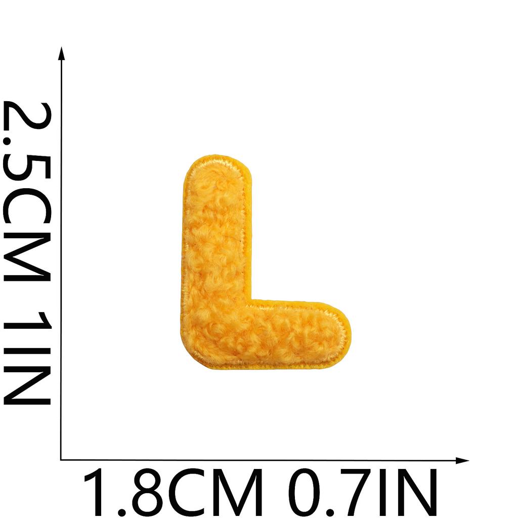 Towel Embroidery English Alphabet Embroidery Cloth Sticker Small Number Patch Sticker Bag Decoration Chenille Embroidery Label Ironing