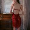 Erotic Underwear, Sexy halter lace Seductive Nightgown, Pure Desire Bare Back, Cut-out see-through uniform pajamas 1263