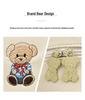 Korean Style Cute Bear Embroidery Backpack for Women - Large Capacity Soft Leather, Fashionable Casual Travel Bag