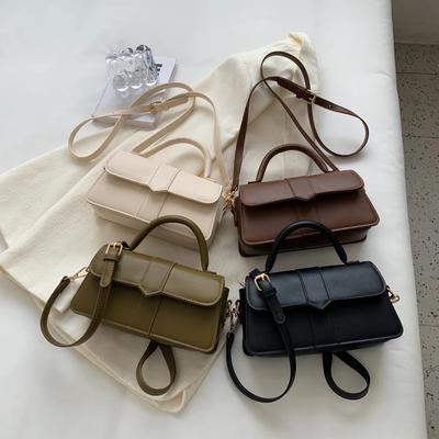Torebka na ramię ze skóry PU dla kobiet Torebka modna Torebki typu crossbody Vintage Torba pod pachami Kwadratowa listonoszka