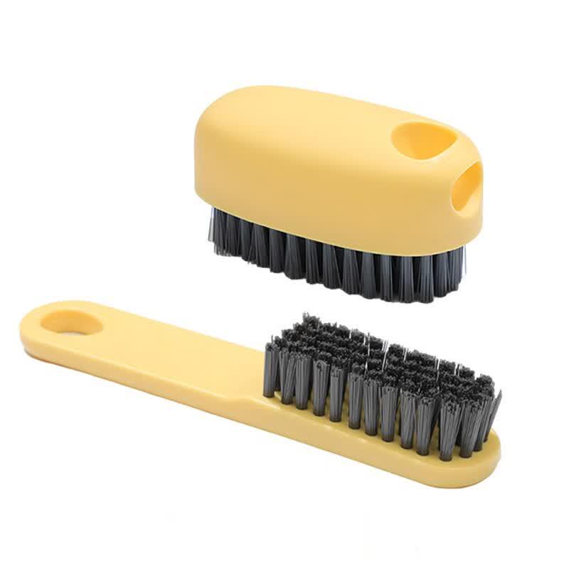 Yellow Hanging Shoe and Laundry Brush Cleaning Set