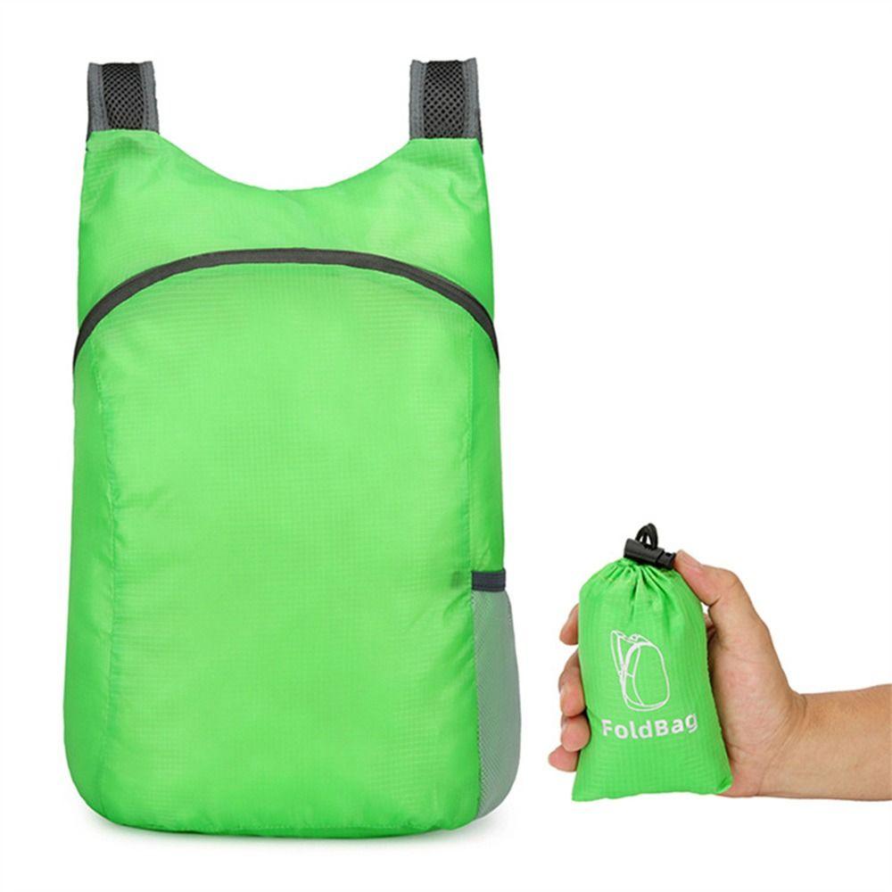 Zipper Lightweight Nylon Bag with Drawstring Storage Bags Foldable Backpack Portable   Travel