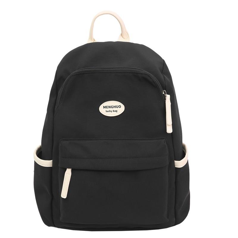 Fresh and sweet candy color backpack for junior high school students, solid color, simple and large-capacity backpack.