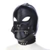 BDSM  Sex Mask Adult Toys Fetish Sex Toys Slave Headgear Leather Zipper Blindfold