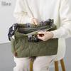 Snoopy Tote A4 Shoulder 8533 [Rootote] Women's Bag, Size, Bag, Horizontal, Crossbody, 2-Way, IP.Medium.Quilt.Peanuts-1N (02 Khaki)