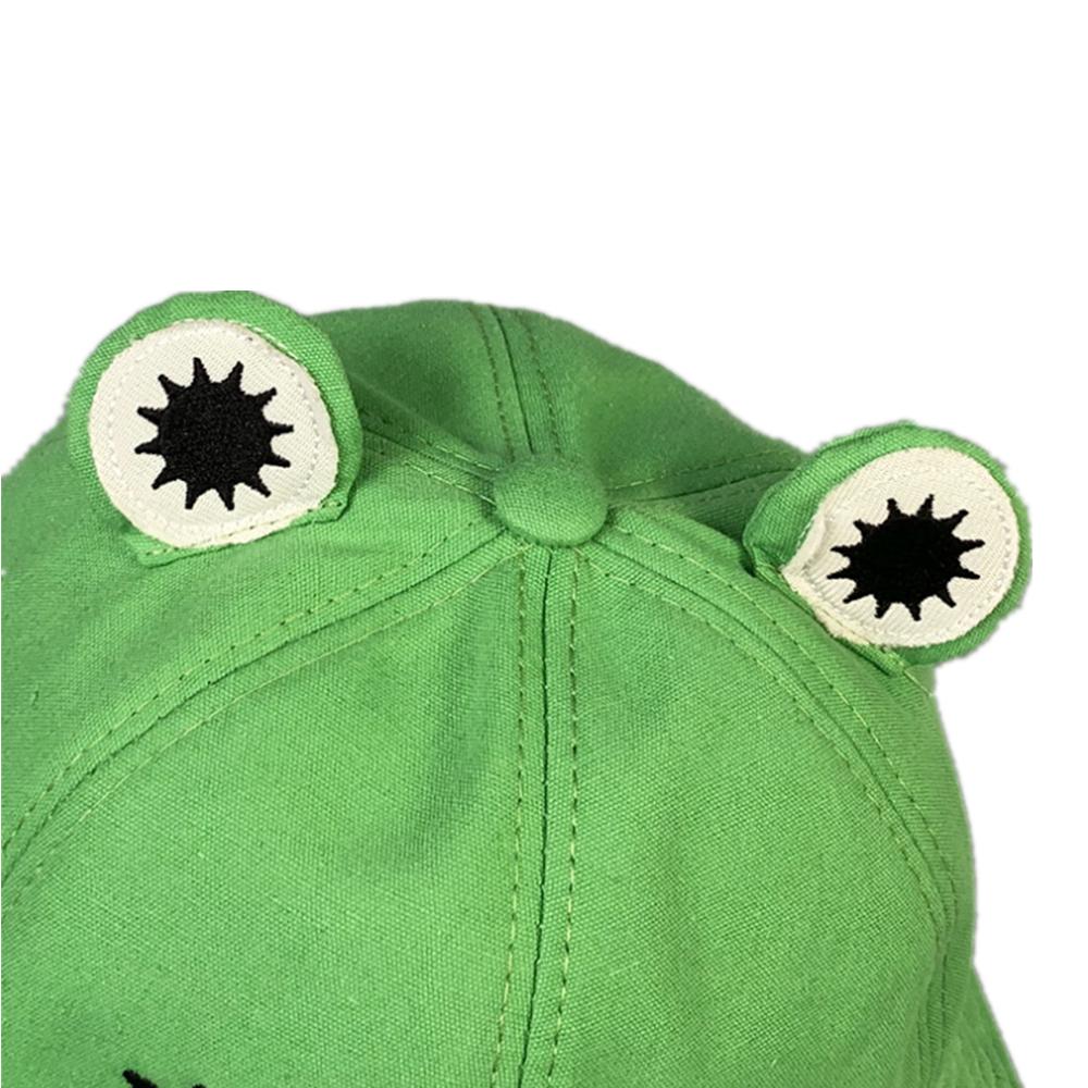 Cute Froggy Bucket Hat Panama Fishing Cap for Outdoor Sun Protection