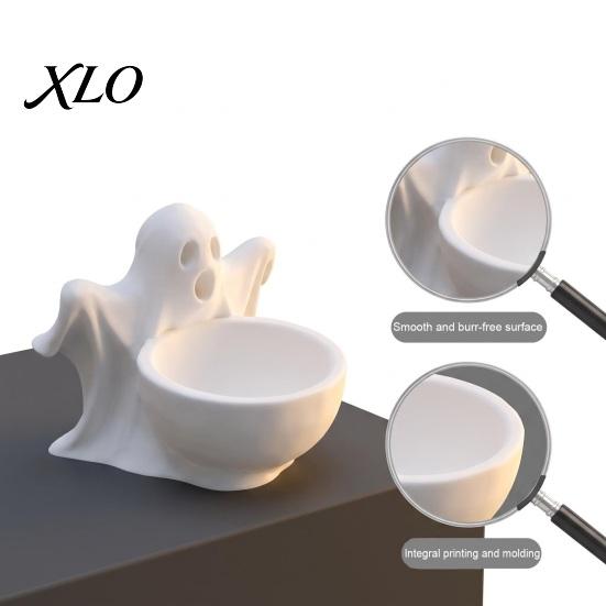 Ghost Ornaments for Halloween 3D Printed Storage Ornament, Cute Candy Bowl, Desktop Decor Jewelry Holder, Creative Desk Organizer Home Office