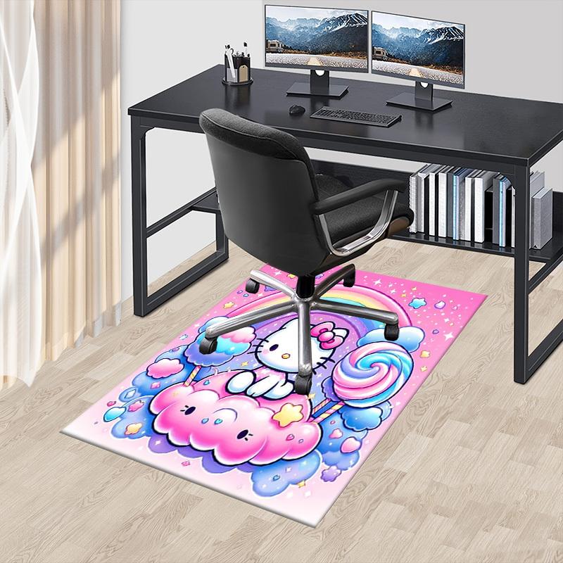 1pc Hello Kitty, Rainbow Carpet Office Rug Outdoor Mat Home Decor Area Carpet Festival Gift Office desk chair carpet