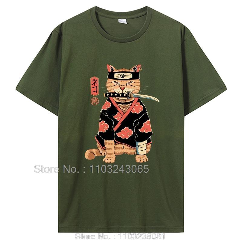 Catana In Edo Nekoffee Kawaii Harajuku Oversize T Shirt Cotton Cat Anime Tshirt Japanese Summer Short Sleeve Tshirt