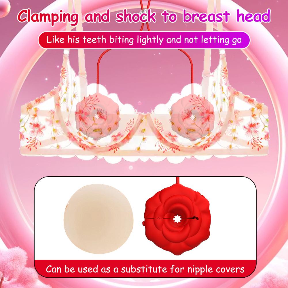 Remote Control Mini Nipple Vibrator with 10 Vibration Modes BDSM Vibrating Nipple Clamps Adult Sex Toy for Women Couples Sexual